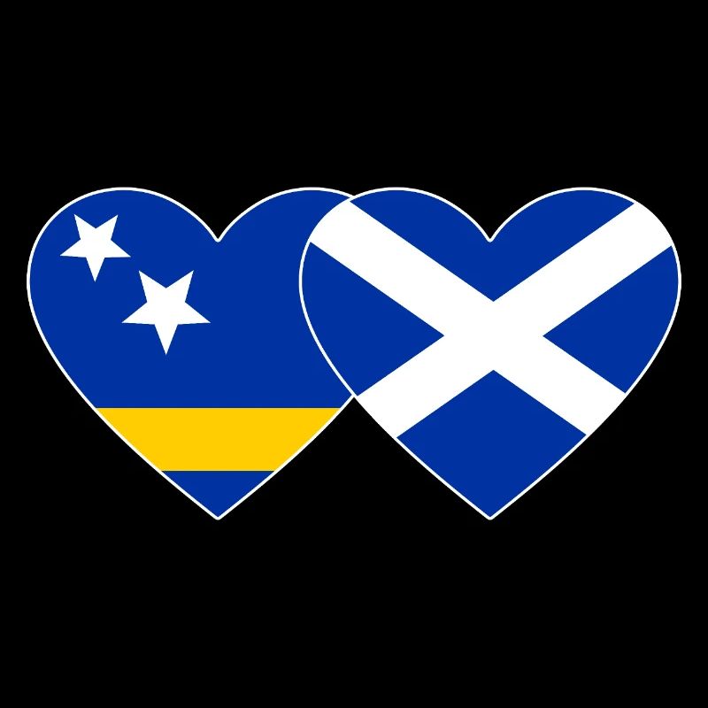 Cœur du drapeau de Curaçao en Écosse utilisé