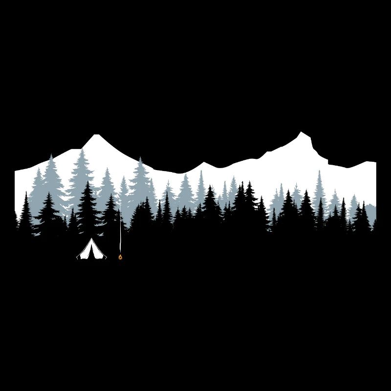 Serene Mountain Forest Scene