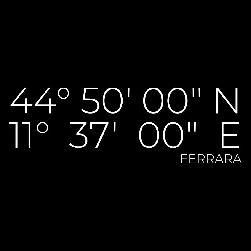 coordinates Ferrara, Italy
