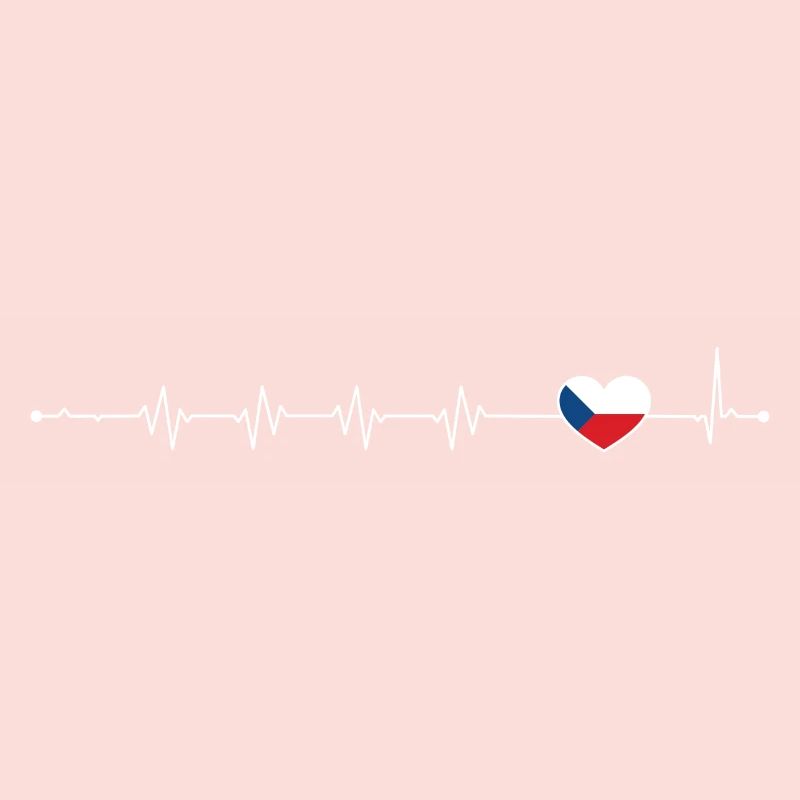 Heartbeat drapeau de la République tchèque
