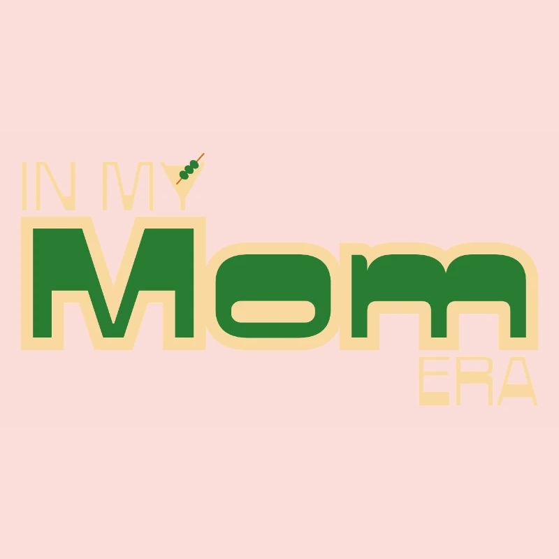 À l’époque de ma mère – Déclaration de maman rétro en vert