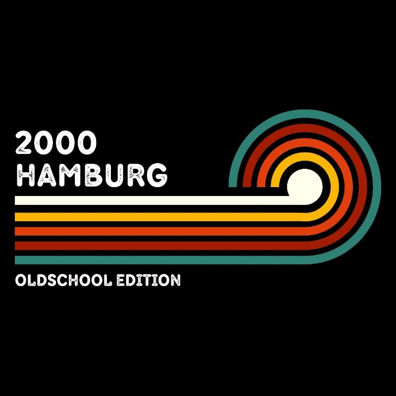 Hamburg Retro Shirt 2000 Code postal Souvenir Code postal