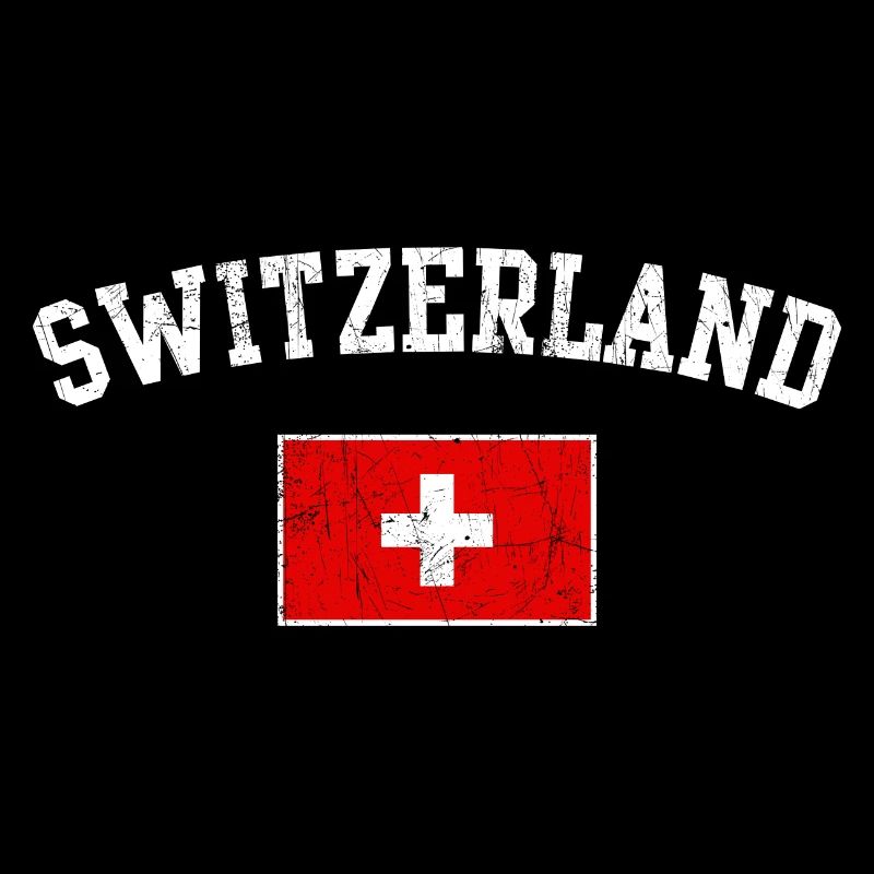 Schweizer Flaggenbogentypografie