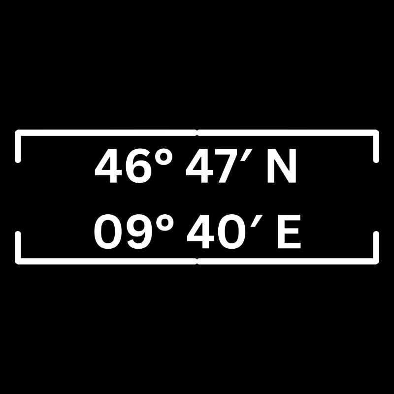 Coordinates Arosa Graubünden Minimalist