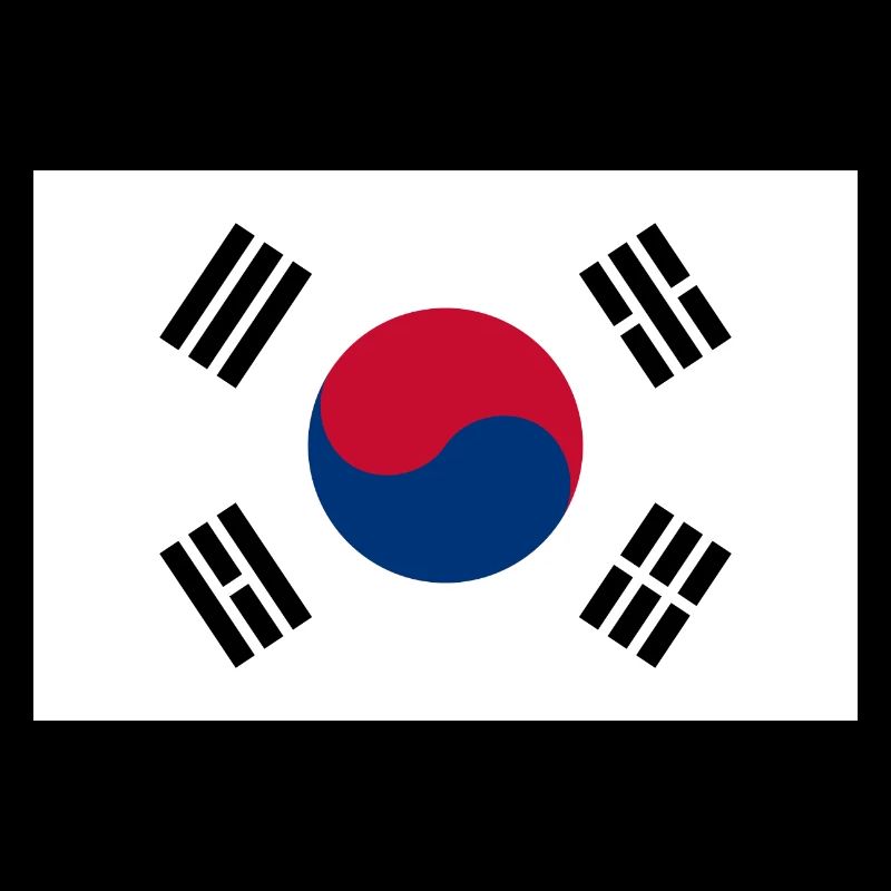 Flag South Korea - Drapeau Corée du Sud