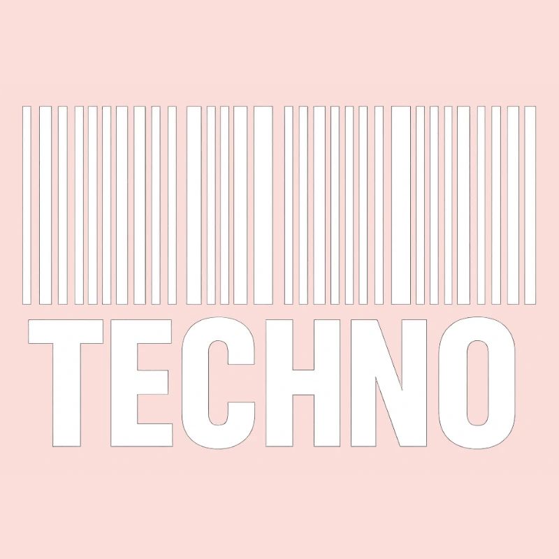 Modèle de code-barres techno
