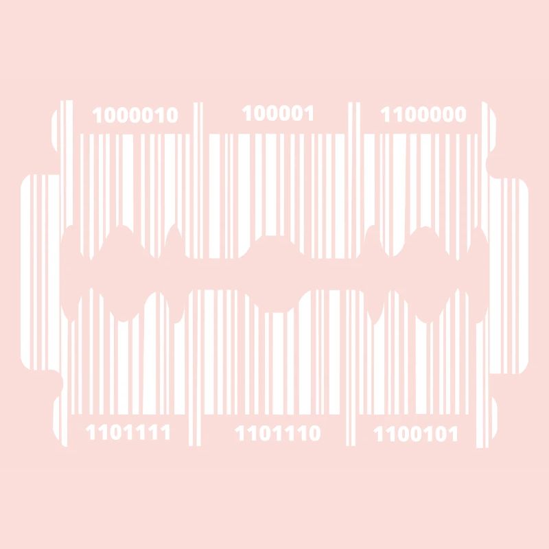 Razor blade with code