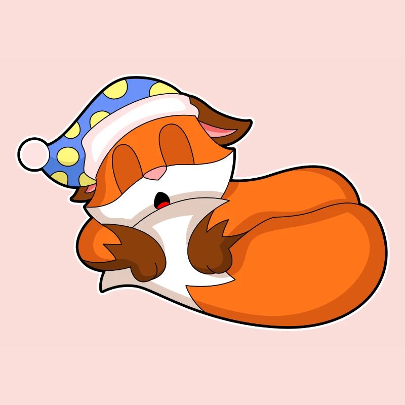 Bonnet de nuit Fox Sleeping
