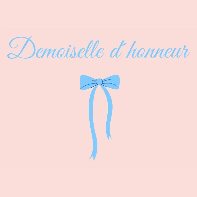 Blaue Schleife Brautjungfer