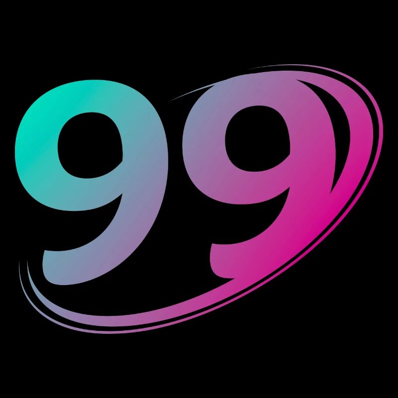 Numéro 99 multicolore