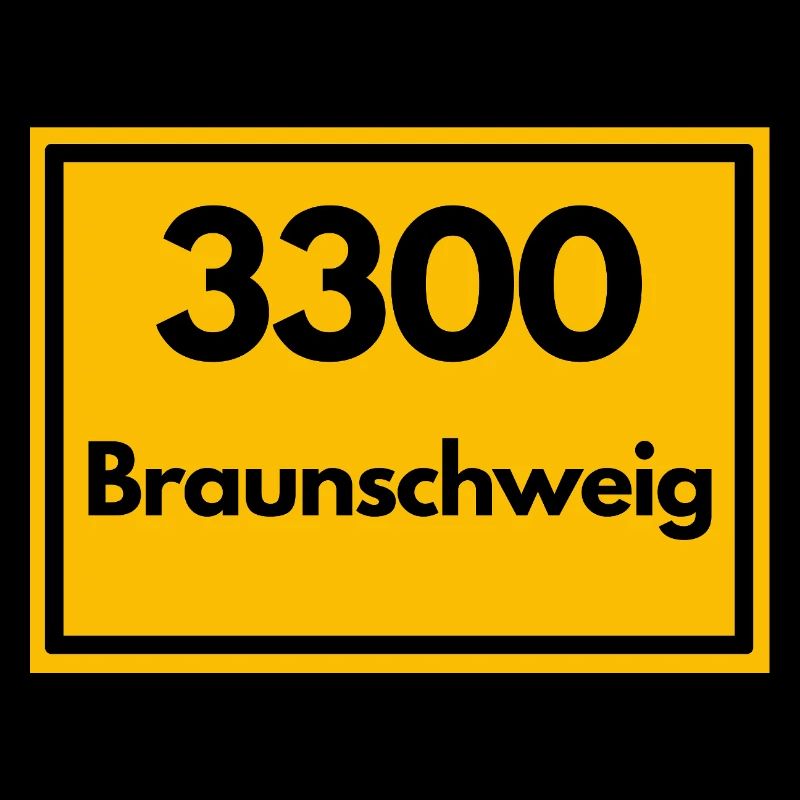 Panneau de la ville - puis ancien code postal 3300 BRAUNSCHWEIG