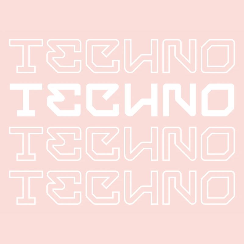Conception de logo en typographie techno-moderne