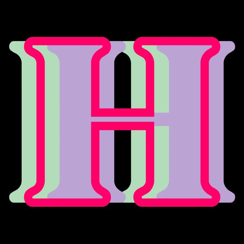 Mehrfarbiger Buchstabe h