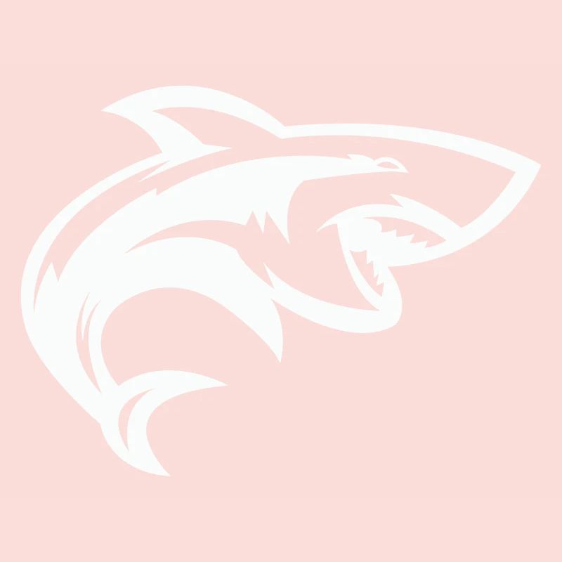 Stylized shark head
