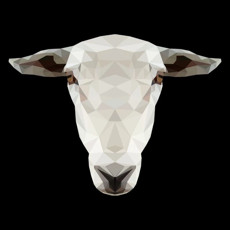 Sheep Head – Geometric Low Poly Animal Design