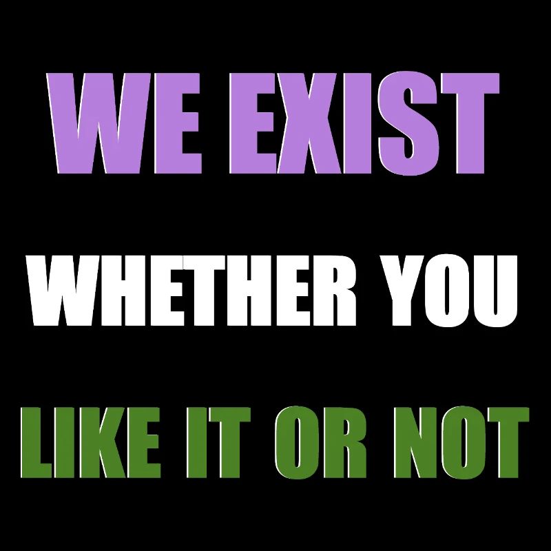 We Exist - Genderqueer Flag