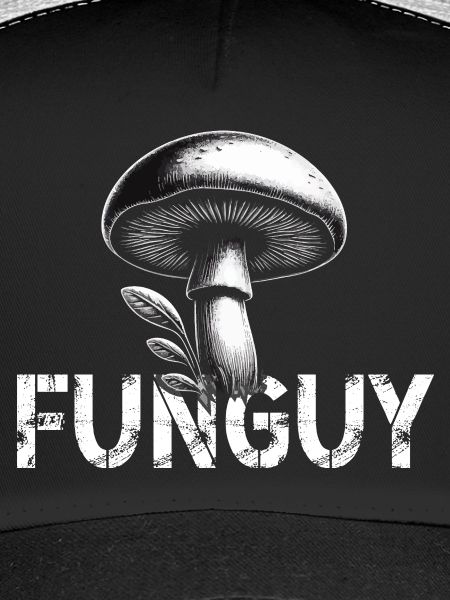 Mushroom design with lettering