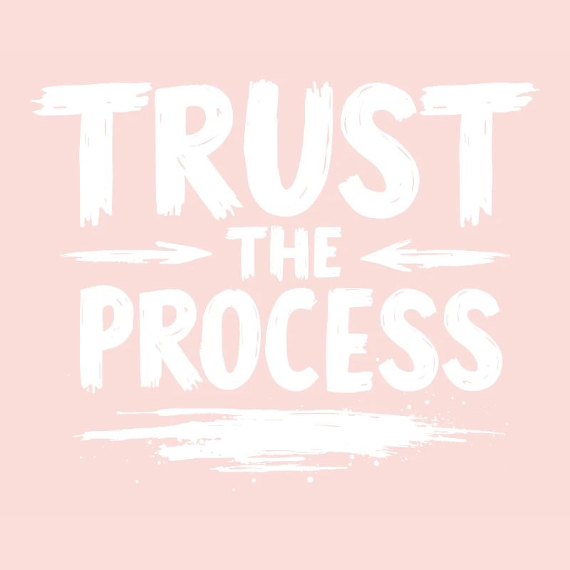 Faites confiance au processus : Lettrage avec graphisme flèche