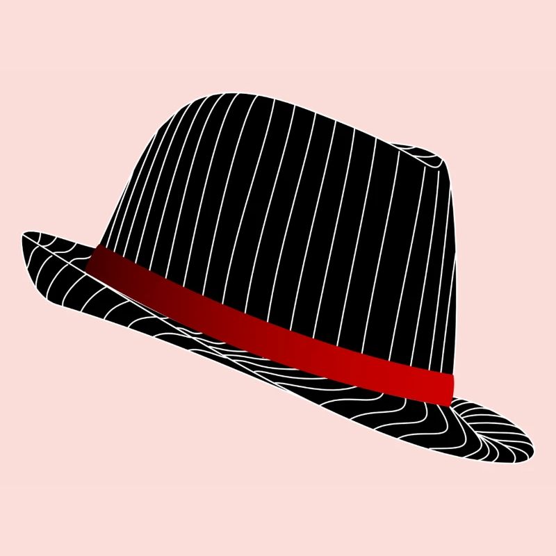 Chapeau élégant dans la conception de rayures.