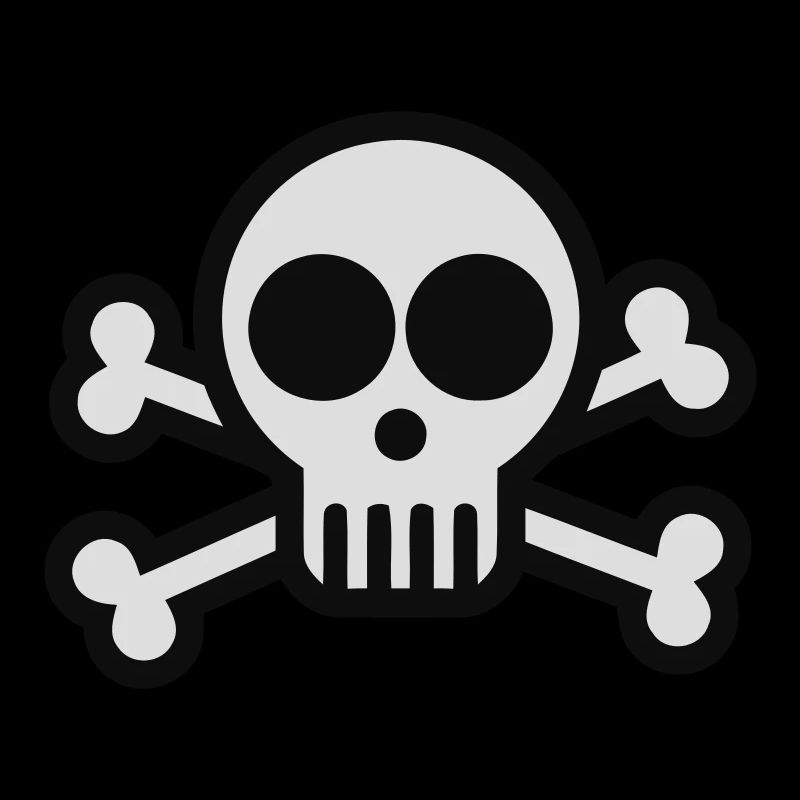 Crâne et os croisés de pirate