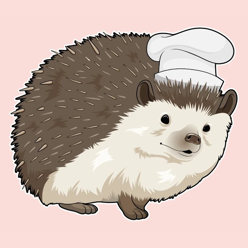 Hérisson Chef Chef Cuisson Chapeau