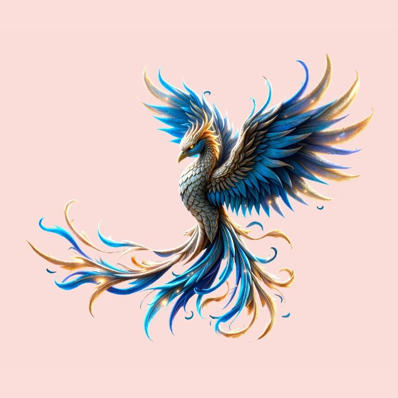 Fire Blue Phoenix
