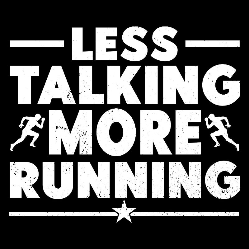 Marathon Runner Less Talking More Running Gift