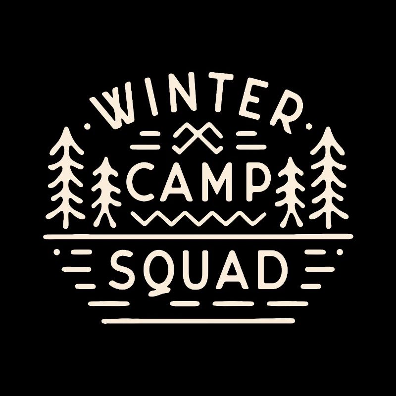 Winter camp squad camping trip mountain camper