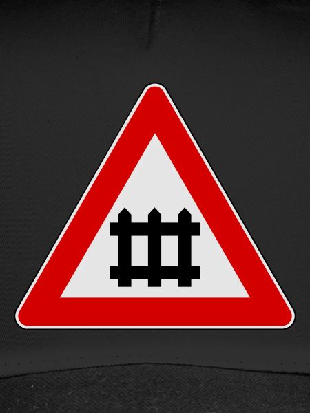 Warning train gate sign