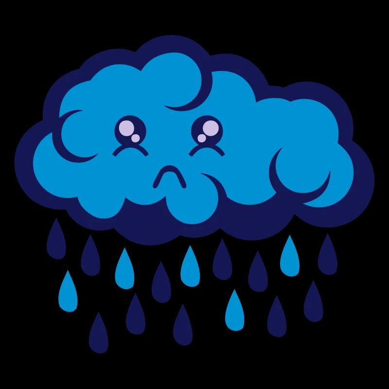nuage dessin triste pleut pluie 802