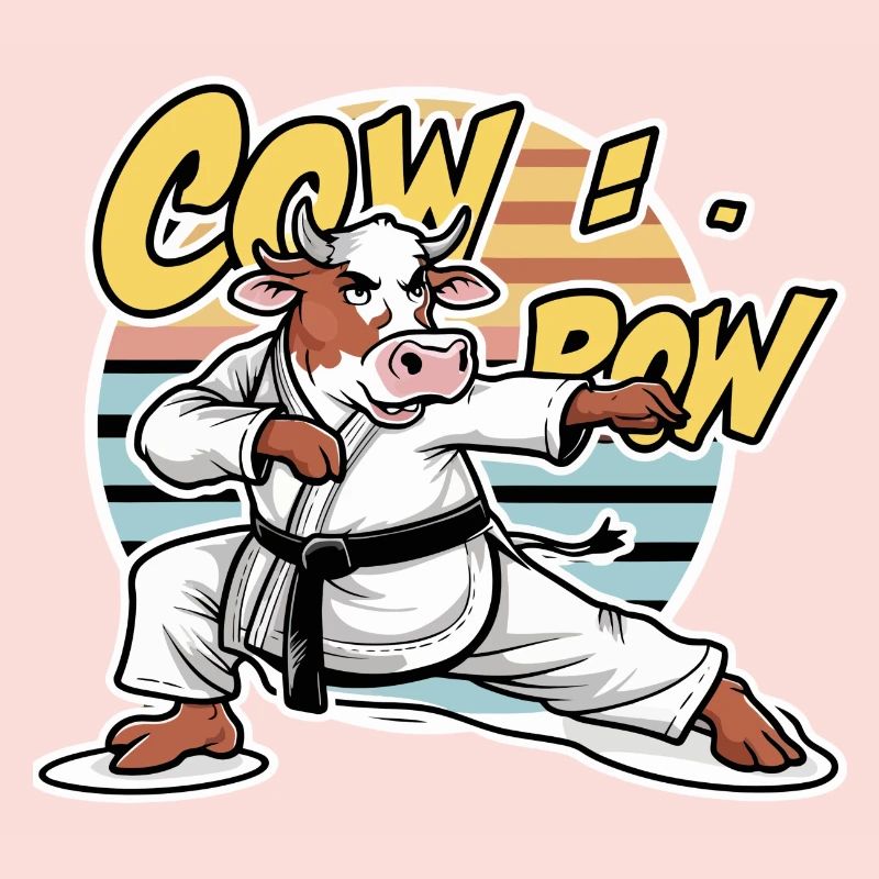 Vache Karaté Dojo Rétro