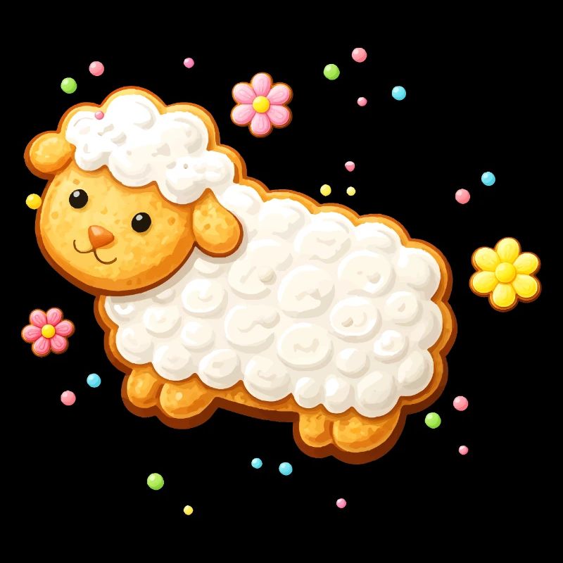 Agneau mignon comme illustration de biscuit décoré