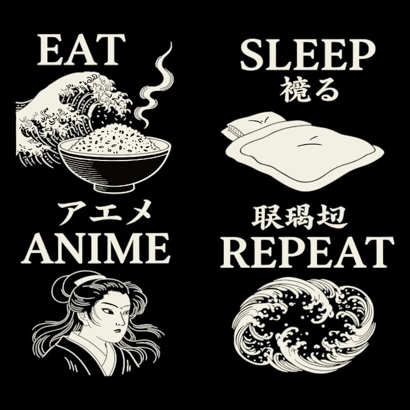 MANGER DORMIR ANIME RÉPÉTER