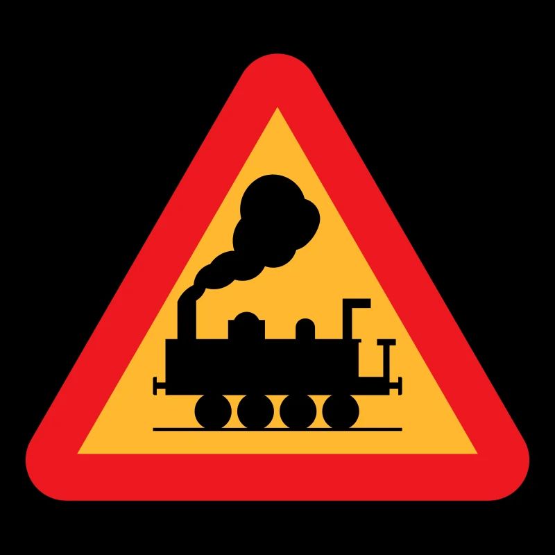Train de panneau d'avertissement