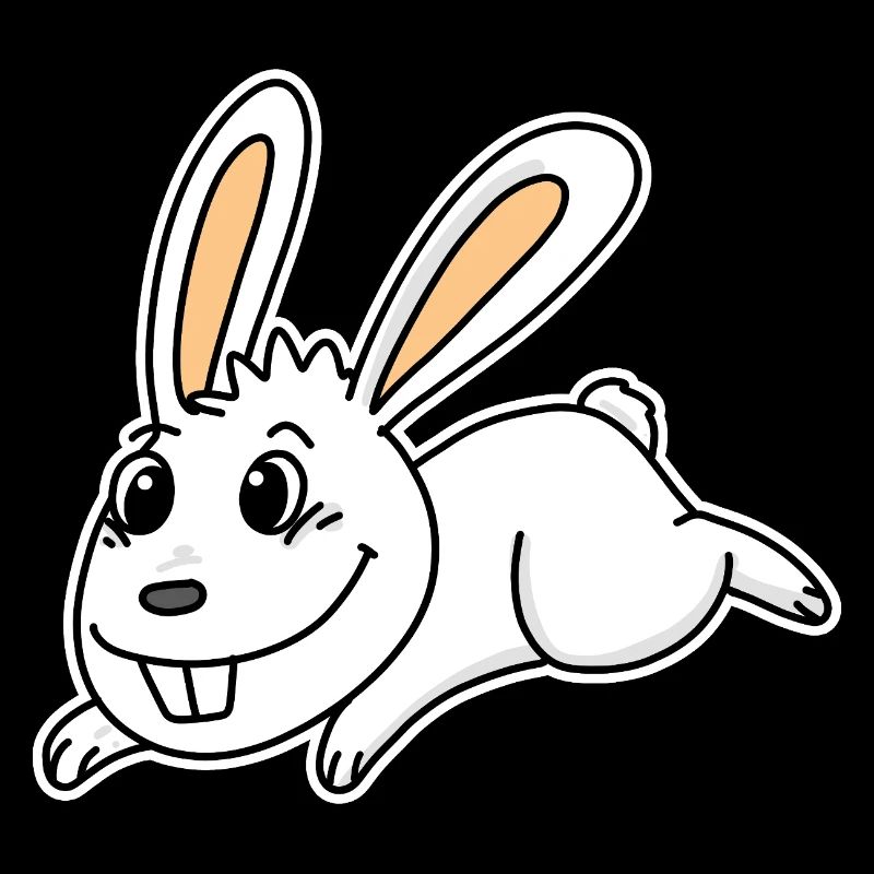 Mignon lapin illustration lapin blanc