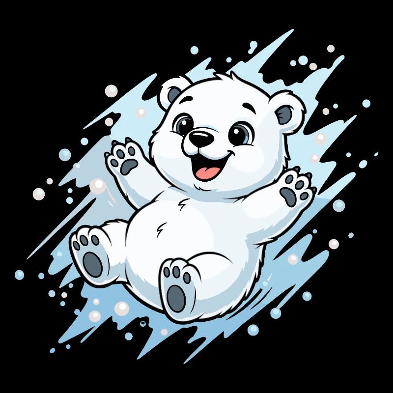 Joyeuse éclaboussure d’ours polaire