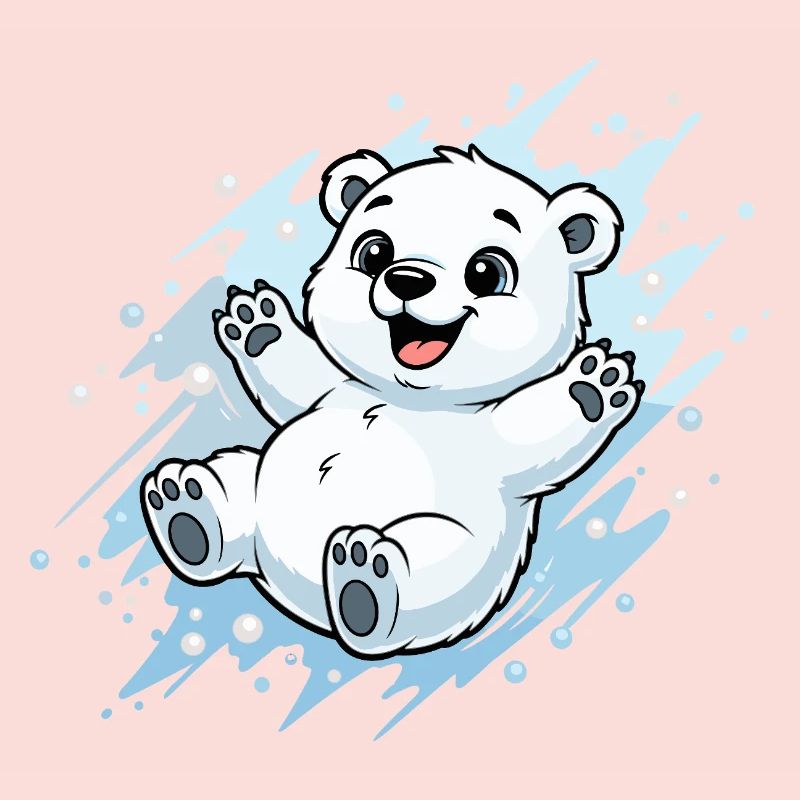 Joyeuse éclaboussure d’ours polaire