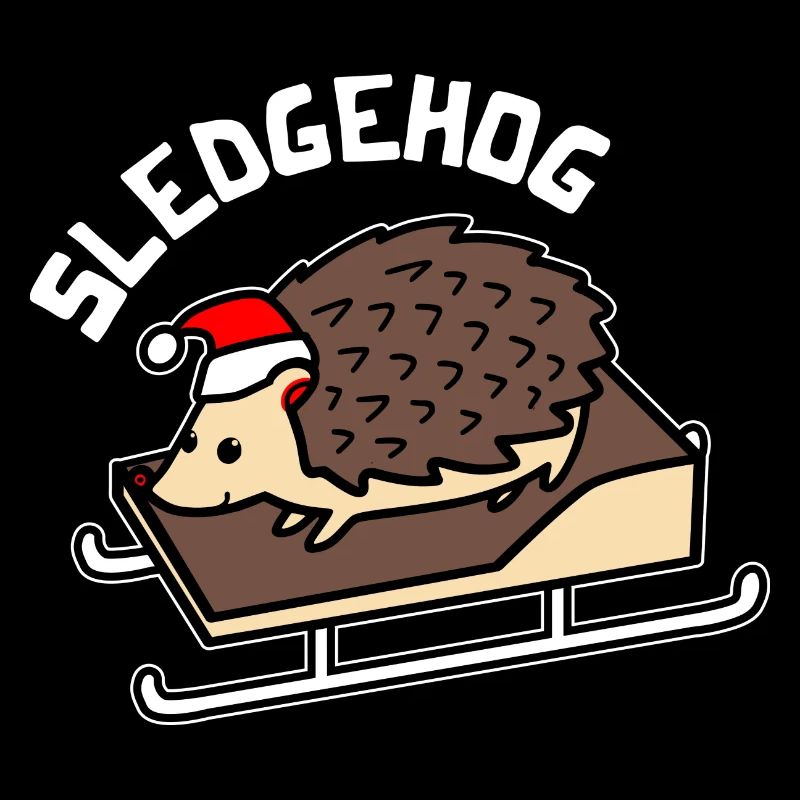 Sledgehog Hedgehog Xmas Christmas hedgehog pun