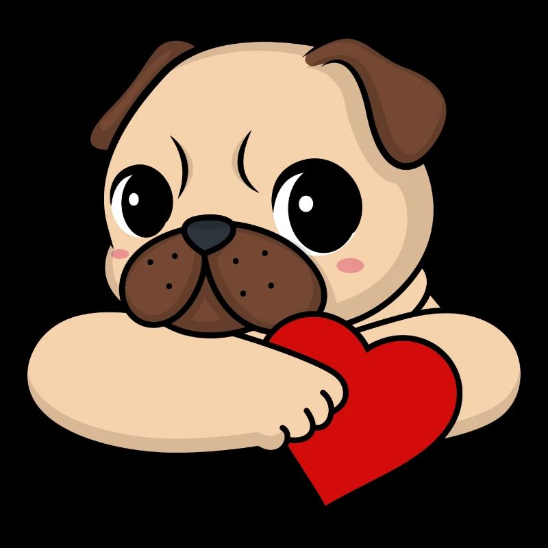 Mops mit Herz