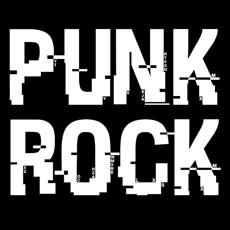 Punkrock Distressed Typografie