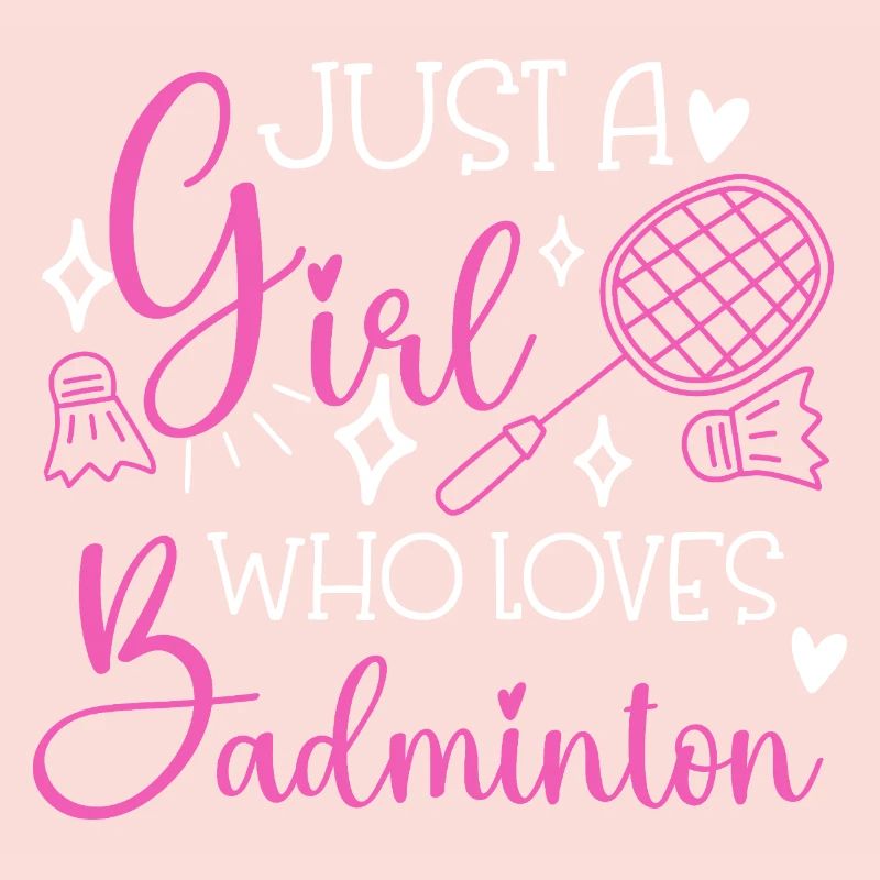 Nur ein Mädchen, das Badminton liebt