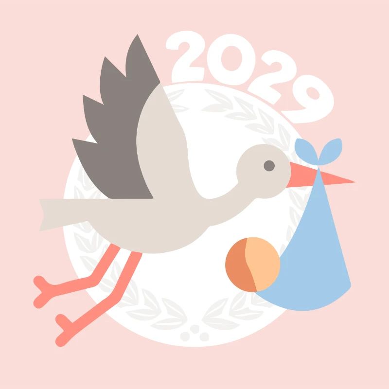 Cigogne avec bébé 2029