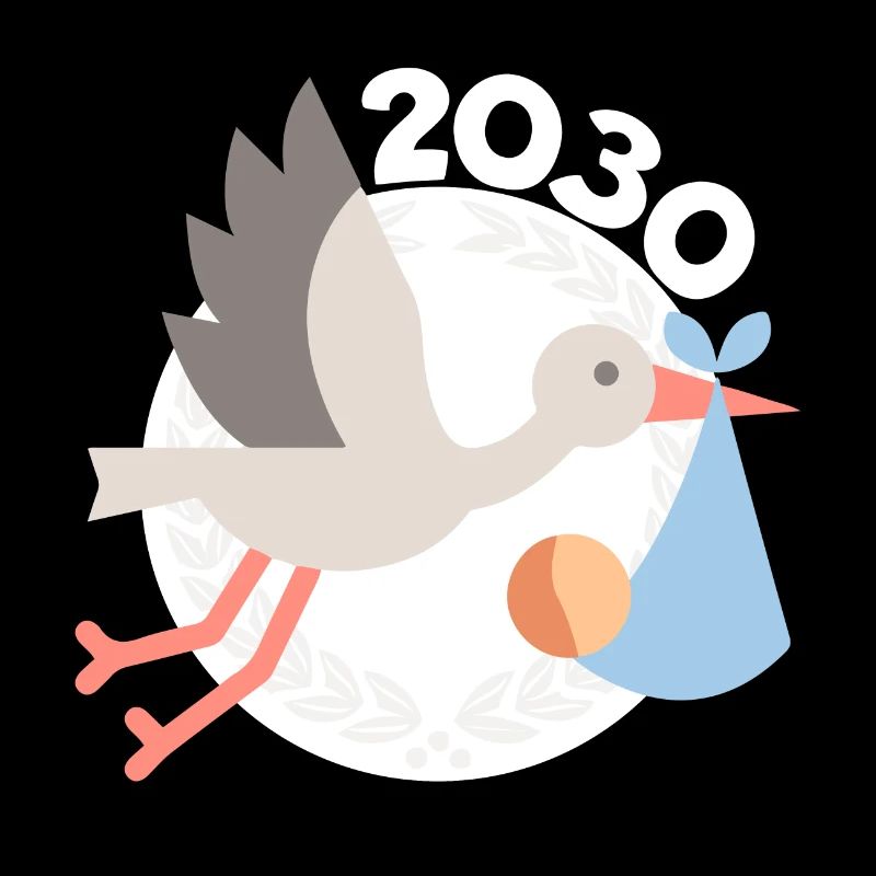 Cigogne avec bébé 2030