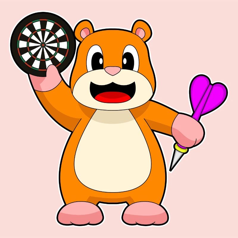 Cible de fléchettes de hamster