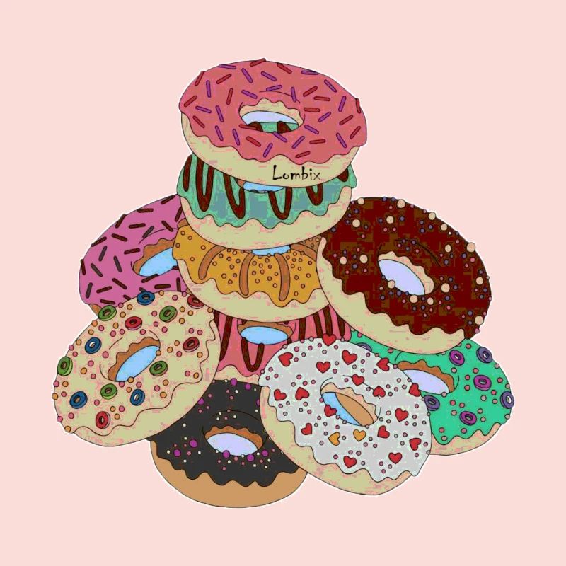Pyramide der Regenbogen-Donuts