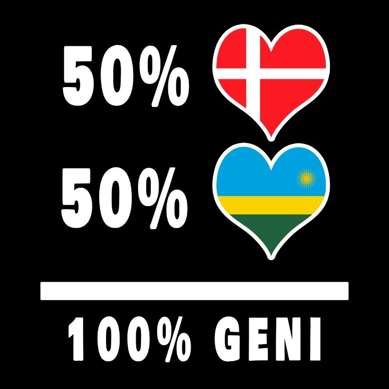 Rwanda et Danemark 100% drapeau de génie