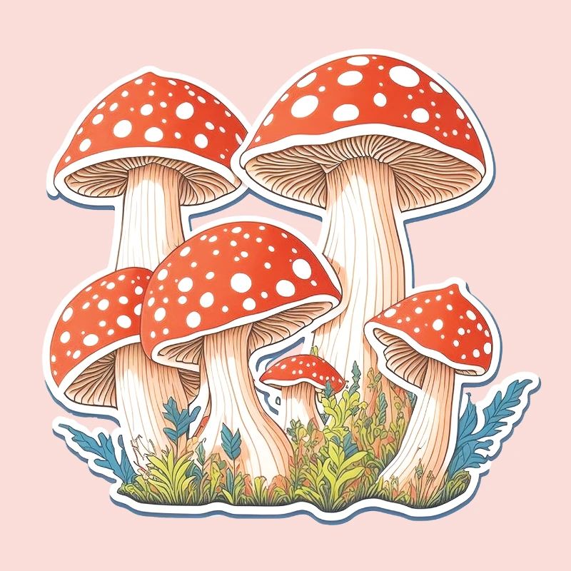 Toadstools, mushrooms