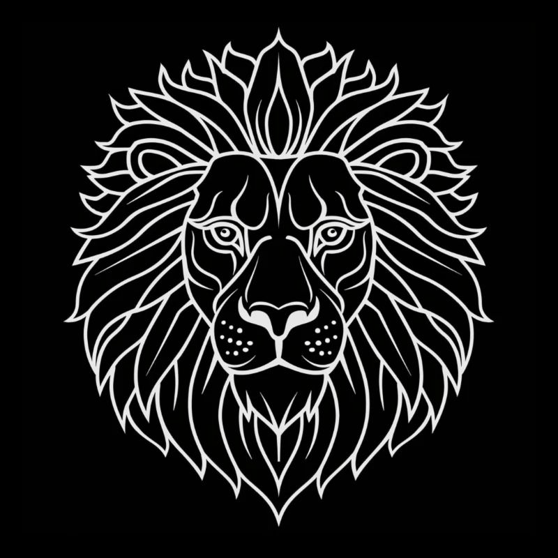 Psychedelic Lion Mandala