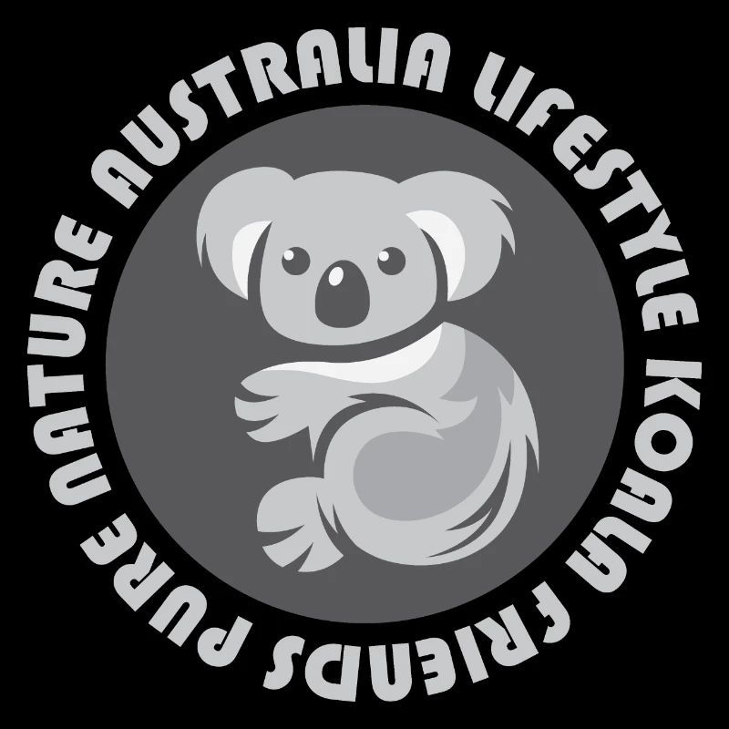 Australia Koala Emblem Bear Comic Cartoon Icon