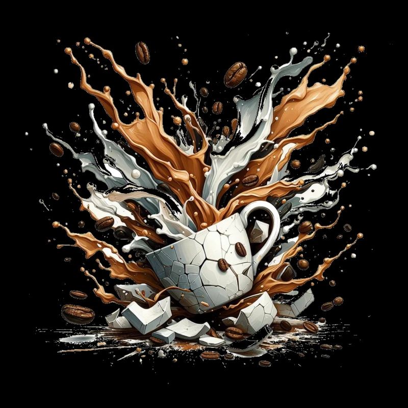 Explodierter Kaffee - 100 % Koffein